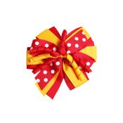USC Trojans Cardinal Dot Stacked Windmill Bow Hair Clip
